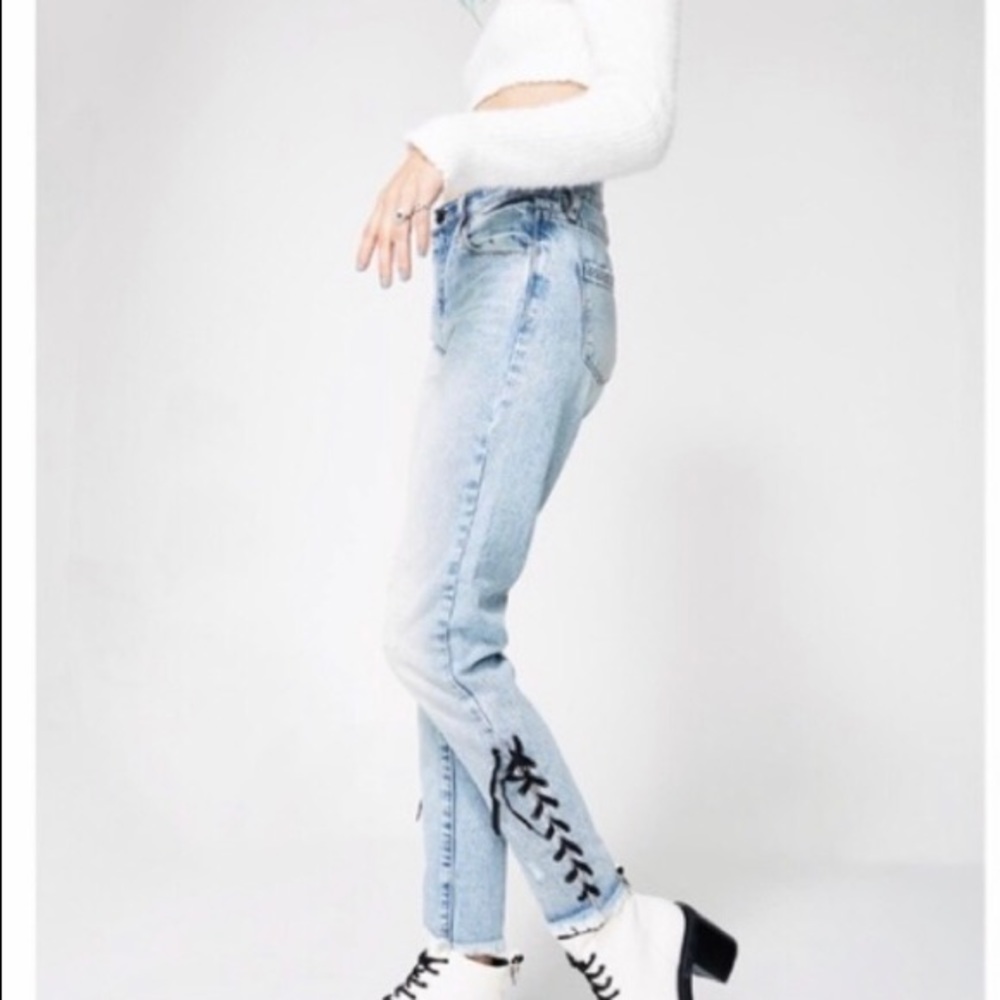 Blank NYC high rise tapered skinny jeans 28
